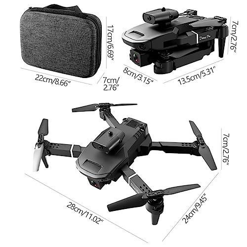 E100 Drone, Hd 4k Aerial Photography With Dual Cameras, Mini Lightweight Quadcopter, Remote Control Quadcopter Boy Folding Model Aircraft Toy, Gesture Photo/Video, Intelligent Obstacle Avoidance (Black)