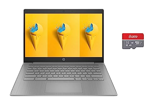 HP HD 14" Chromebook Laptop for Student and Business, Intel Celeron Processor N4120, 4GB RAM 96GB Storage(64GB eMMC + 5ave 32GB Flash Memory), Wi-Fi, Bluetooth, HDMI, Chrome Os, Modern Gray