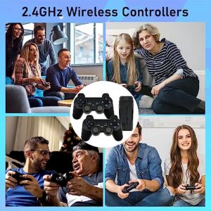 Wireless Retro Game Console - JICVY Plug and Play Video Games, 10,000+ Built-in Games, 9 Classic Emulators, 4K HDMI Output, Dual 2.4GHz Wireless Controllers, Ideal Gift for Kids & Adults (64)