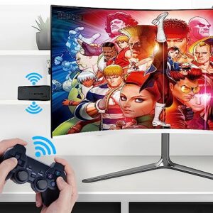 Wireless Retro Game Console - JICVY Plug and Play Video Games, 10,000+ Built-in Games, 9 Classic Emulators, 4K HDMI Output, Dual 2.4GHz Wireless Controllers, Ideal Gift for Kids & Adults (64)