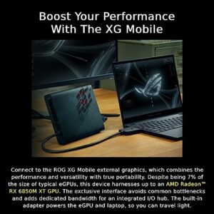 ASUS ROG Flow 13.4" X13 2-in-1 Touchscreen Gaming Laptop, AMD Ryzen 9 6900HS, 16GB RAM, 1TB SSD, NVIDIA RTX 3050 & XG Mobile Dock GC32L AMD RX 6850M XT, Backlit Keyboard, FP Reader, Win 11 Pro, Black