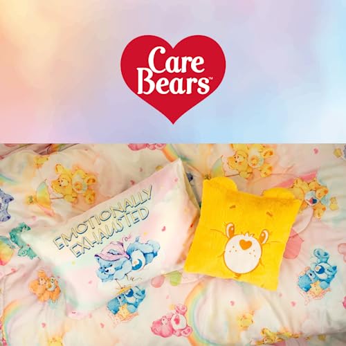 Franco Care Bears Classic Retro Rainbow Bedding 7 Piece Super Soft Comforter and Sheet Set with Sham, Queen, (100% Official Licensed Product) Collectibles