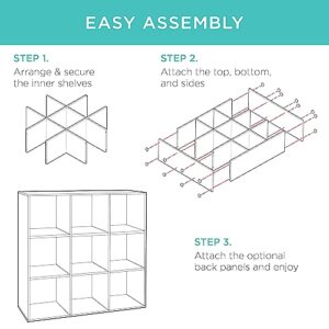 Best Choice Products 9-Cube Sturdy Storage Shelf Cubby Organizer Bookcase System for Nursery, Kids Room, Living Room, Kitchen, and Closet – Light Oak