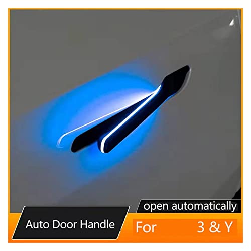UKALOU Car Exterior Intelligent Automatic Lighting Door Handle Outside Auto Gate Opener Smart Electric Door Handle Compatible with Model 3 Y (Color : Green 3)