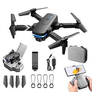 mini drone with dual 4k hd fpv camera remote control toys gifts for boys girls with altitude hold headless mode 1-key start speed adjustment 2023 (black)