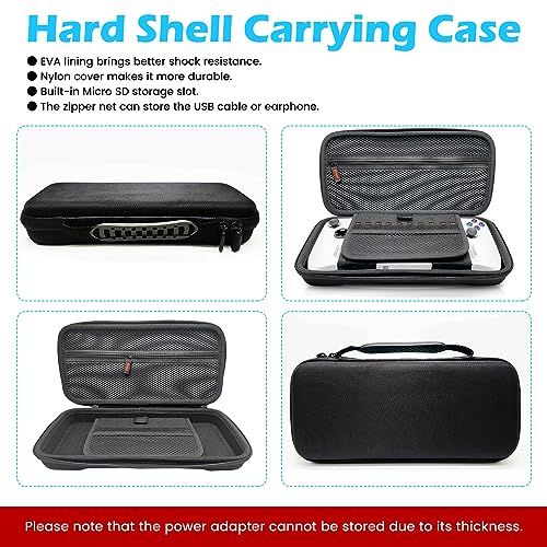 TERPINK Hard Shell Carrying Case Compatible with ASUS ROG Ally Gaming Handheld 7 inch 2023, Built-in Memory Card Storage Slot, Impact-Resistant, Splash Resistant, Hard Case for Travel and Storage