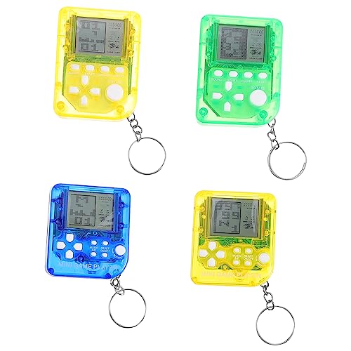 Toyvian 4pcs Hand-held Gaming Device Handbag Charms Backpack Charms Bag Keychain Kids Keychains Mini Game Consoles Mini Toy Hanging Keychain Key Holder Game Keychain Gift Handheld Arcade