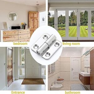 1.5Inch Lift Off Hinge, 6 Pieces Small Door Hinges Stainless Steel Folding Butt Hinges, 304 Stainless Steel Detachable Door Small Lift-Off Hinges (Left, 6PCS)