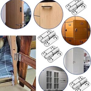 1.5Inch Lift Off Hinge, 6 Pieces Small Door Hinges Stainless Steel Folding Butt Hinges, 304 Stainless Steel Detachable Door Small Lift-Off Hinges (Left, 6PCS)