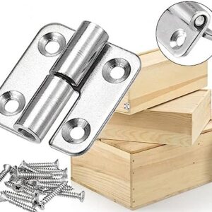 1.5Inch Lift Off Hinge, 6 Pieces Small Door Hinges Stainless Steel Folding Butt Hinges, 304 Stainless Steel Detachable Door Small Lift-Off Hinges (Left, 6PCS)