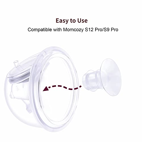 8PCS Flange Inserts 19mm/21mm,Compatible with Momcozy S12 Pro/M5/S9 Pro Hands-Free Breast Pump,Use for Medela/Spectra/Elvie/Willow/TSRETE/kmaier 24mm Shields/Flanges,Reduce 24mm to Other Size,4pc/size