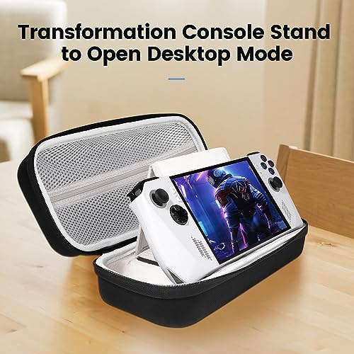 OPTOSLON Rog Ally Carrying Case Compitable with ASUS ROG Ally Gaming Handheld and Accessories, Large Space Hard Shell Case Fit AC Adapter and Power Bank for Travel and Storage with a Screen Protector