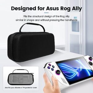 OPTOSLON Rog Ally Carrying Case Compitable with ASUS ROG Ally Gaming Handheld and Accessories, Large Space Hard Shell Case Fit AC Adapter and Power Bank for Travel and Storage with a Screen Protector