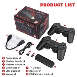 BTOVELIF Wireless Retro Game Console, Retro Game Stick, Nostalgia Stick Game, Plug & Play Video Game Stick Built-in 35000+ Games,4K HDMI Output,Dual 2.4G Wireless Controllers(64G)