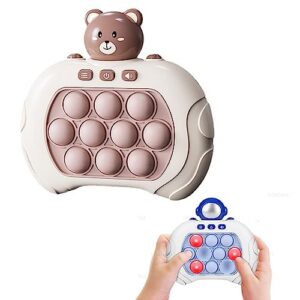 Quick Push Bubble Competitive Game Console Series, Pocket Game Console for Kids, Quick Push Game Toys, Children's Breakout Speed Push Game Machine Decompression Toy for Kids Ages 3-12 Years Old (D)