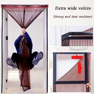 Magnetic Screen Door Mesh, Size: 67 x 87in/170 x 220cm, Magnet Closure Doors Curtain Netting for Patio Apartment Backyard Balcony Decor Anti Bug Keep Flies Away