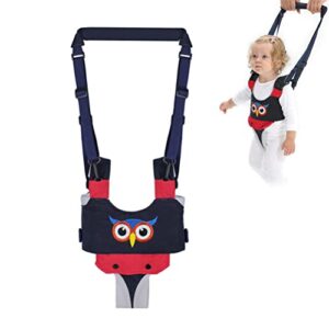 adaptable baby walker harness with safety buckle and breathable cushion for learning to walk and reduce back stress suitable for 7-24 months (blue)
