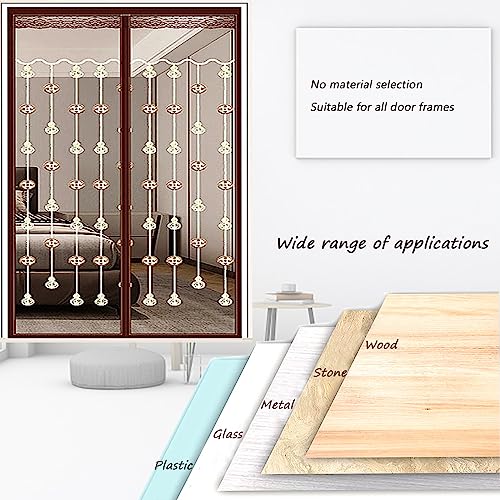 Magnetic Screen Door Mesh Doors Curtain, Size: 27 x 79in/70 x 200cm, Magnet Closure Balcony Privacy Screen Apartment Backyard Decor Keep Annoying Bugs Out