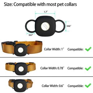 Dog Silicone Collar Holder for Samsung SmartTag/Smart Tag+Plus/Tile Mate, Companion of Finder Tracker Locator Case for Pet Cat Necklace Buddy, Android GPS Devices Accessories Secure Holder (4 Pack)