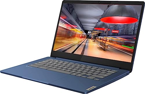 Lenovo Chromebook Laptop for College Students, School, 14 Inch FHD Touchscreen, MediaTek MT8186, 4GB RAM, 64GB eMMC+128GB SD Card, Chrome OS, Long Battery Life, Abyss Blue, PCM