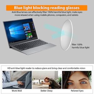 Photochromic Progressive Multifocus Reading Glasses Men Women Blue Light Blocking Workspace Multifocal Glasses TR90 Frame Spring Hinge No Line Transition Sunglasses With Readers 3.0