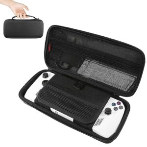 jusy compatible with asus rog ally handheld case, shockproof scratchproof waterproof protective hard carrying storage bag for rog ally 7" (black)