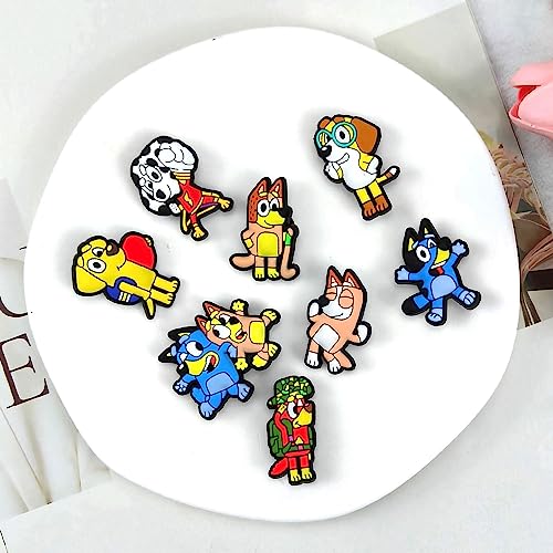 DSUVOEI Cute Dog Anime Shoe Charms for Girls Boys,12pcs Cartoon Shoe Charm PVC Anime Charms Cartoon Shoe Decoration