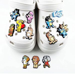 DSUVOEI Cute Dog Anime Shoe Charms for Girls Boys,12pcs Cartoon Shoe Charm PVC Anime Charms Cartoon Shoe Decoration