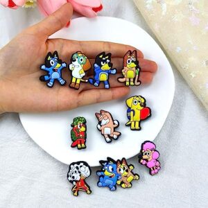 DSUVOEI Cute Dog Anime Shoe Charms for Girls Boys,12pcs Cartoon Shoe Charm PVC Anime Charms Cartoon Shoe Decoration