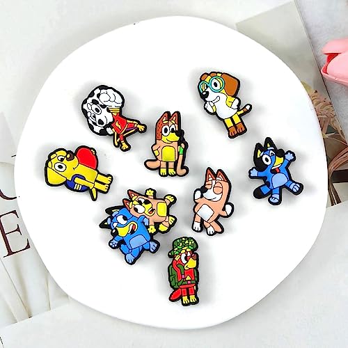 DSUVOEI Cute Dog Anime Shoe Charms for Girls Boys,12pcs Cartoon Shoe Charm PVC Anime Charms Cartoon Shoe Decoration