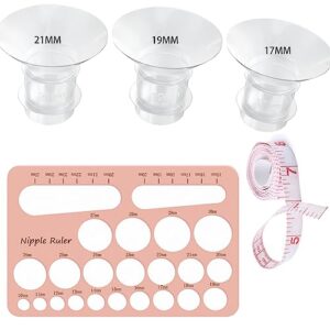 bliblo flange insert 17/19/21mm,compatible with medela/tsrete/momcozy s9/s12/s9pro/s12pro,nipple sizer for flange insert,breast pump nipple sizing tool