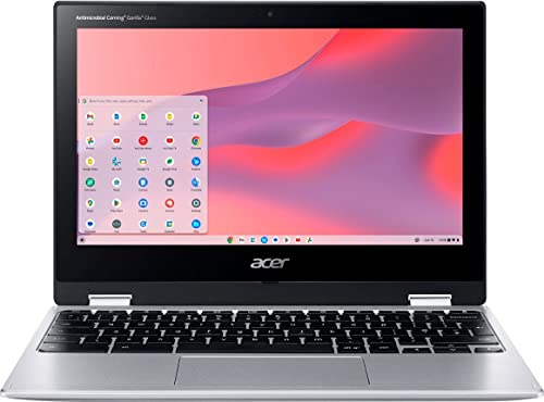 acer 2023 Newest Chromebook Spin 311 2-in-1 Laptop, 11.6" Touchscreen Display, MediaTek Kompanio 500 MT8183C, 4GB RAM, 64GB eMMC, MediaTek Integrated Graphics, Bluetooth, Wi-Fi, Chrome OS, Silver