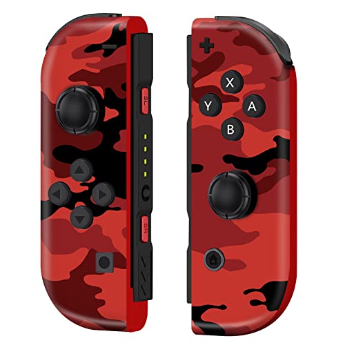 SANGDER Wireless Controller Replacement for Nintendo Switch，Wireless Switch Controller Support Wake-up Function with Grip（Camo Red）