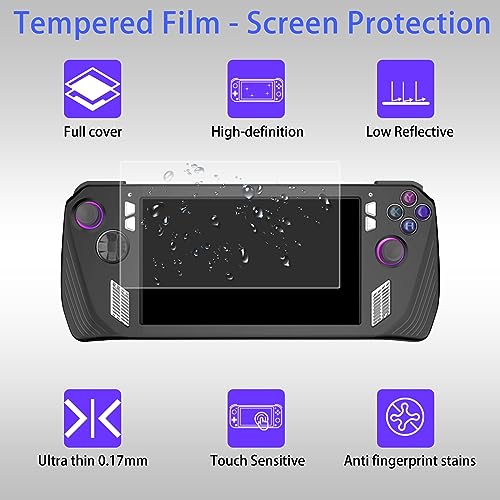 co2CREA Hard Case and Silicone Case Replacement for ASUS ROG Ally 7" 120Hz Gaming Handheld with 2-Pack Screen Protector