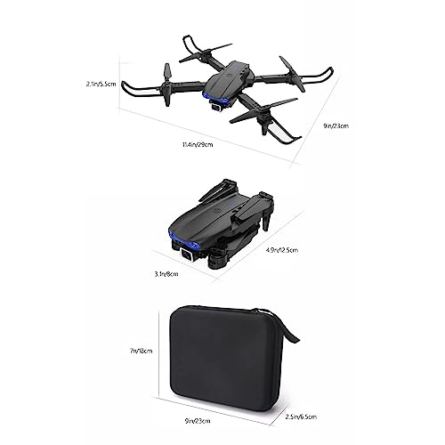 Mini Drone with 1080P Dual HD Camera，Dual Battery Foldable Remote Control Small Drones,One Key Start,Headless Mode,Altitude Hold,360 Flip,Drone for Adults,Toys Gifts for Kids