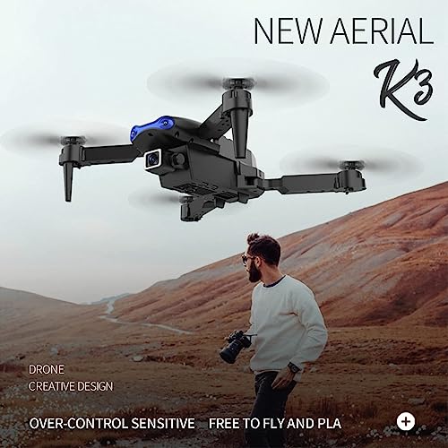 Mini Drone with 1080P Dual HD Camera，Dual Battery Foldable Remote Control Small Drones,One Key Start,Headless Mode,Altitude Hold,360 Flip,Drone for Adults,Toys Gifts for Kids