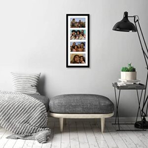 Americanflat 10x10 Collage Picture Frame in Black - Displays Four 4x6 Frame Openings - Engineered Wood & 8x16 Collage Picture Frame in Black - Displays Three 5x7 Frame Openings - Engineered