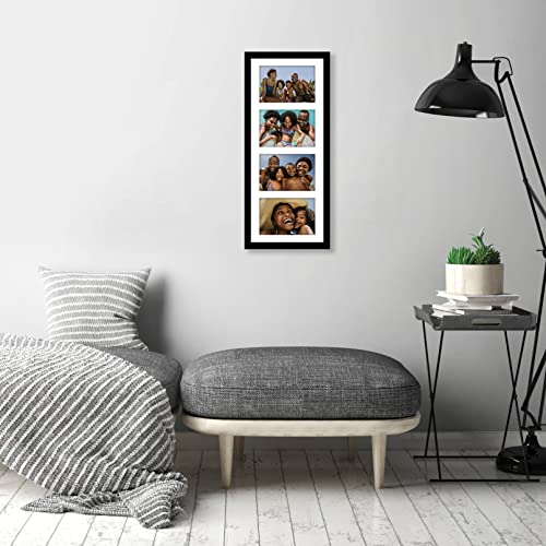 Americanflat 10x10 Collage Picture Frame in Black - Displays Four 4x6 Frame Openings - Engineered Wood & 8x16 Collage Picture Frame in Black - Displays Three 5x7 Frame Openings - Engineered