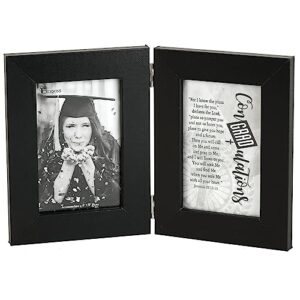 dicksons for i know the plans graduation tabletop decorative black 12 x 7.9 mdf hinged double photo frame