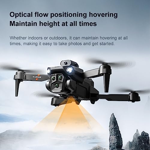 Drone with Camera, 4K RC Quadcopter Drone Foldable Drone with 4K Camera 50X Zoom Triple Camera System, Small Mini Drone, 4 Way Obstacle Avoidance