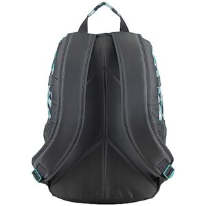 FUEL 18” Unisex Backpack Terra Sport Spacious Dual Compartment w/Laptop Sleeve and Bungee for Travel, College, Work - Blue Diamond Crystal