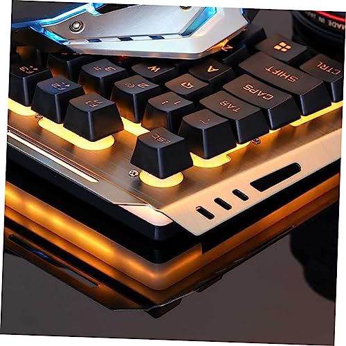 UKCOCO Backlit Keyboard Gaming Backlit Keyboard Wired Mechanical Keyboard Mechanical Mouse Mechanical Keyboards Cool LED Keyboard Gamer Mouse Set Gaming Keyboard Mechanical Feel Computer