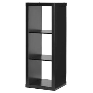 wenyuyu 3-cube storage organizer freestanding bookcase modern bookshelf, multipurpose display case shelf for living room study home office (black)