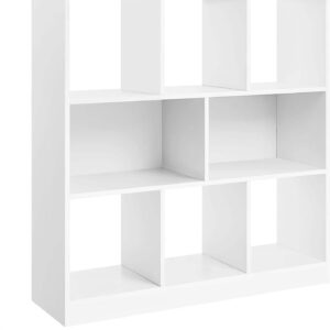 wenyuyu Cube Storage Organizer Freestanding Bookcase Modern Bookshelf, Multipurpose Display Case Shelf Cabinet for Living Room Study Home Office (White)