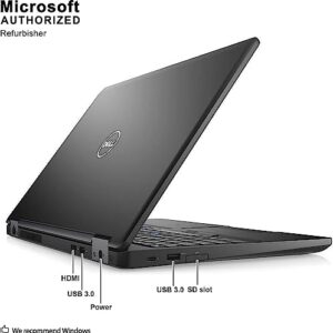 Dell Latitude E5580 Business Laptop, 15.6" FHD(1920x1080), Intel Core i5-6300U 1.6GHz, 16GB Ram, 512GB SSD, Webcam, Windows 10 Pro 64bit (Renewed)