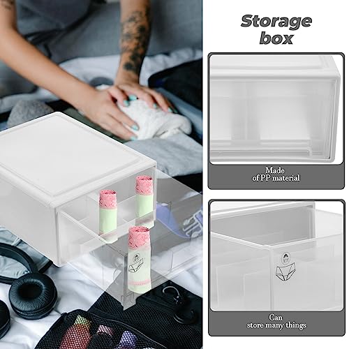 Alipis Underwear Drawer Organizer Sock Bra Storage Boxes Foldable Dresser Closet Organizers for Storing Bras Underpants Ties Belts Baby Clothes Dress Gloves Sock Storage Case