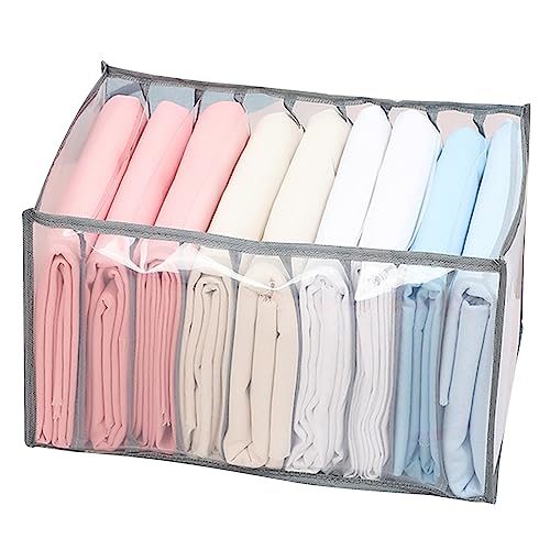 degtnb New Underwear Drawer Organizer, Storage Box Large Capacity Multi-grid Versatile Divided Clothes Storage Box for Underpants, Socks, Lingerie, Ties