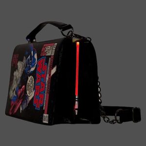 Loungefly Stitch Shoppe Women's Star Wars Dark Side Vs. Light Side Light Up Crossbody Bag Purse