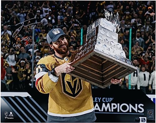 Jonathan Marchessault Vegas Golden Knights Autographed 2023 Stanley Cup Champions 16" x 20" Raising Conn Smythe Photograph with "23 Conn Smythe" Inscription - Autographed NHL Photos