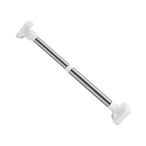 cabilock 1pc hole-free telescopic rod retractable curtain rod adjustable curtain rod spring curtain rods adjustable closet rod tension curtain rod shower rod tension stainless steel white